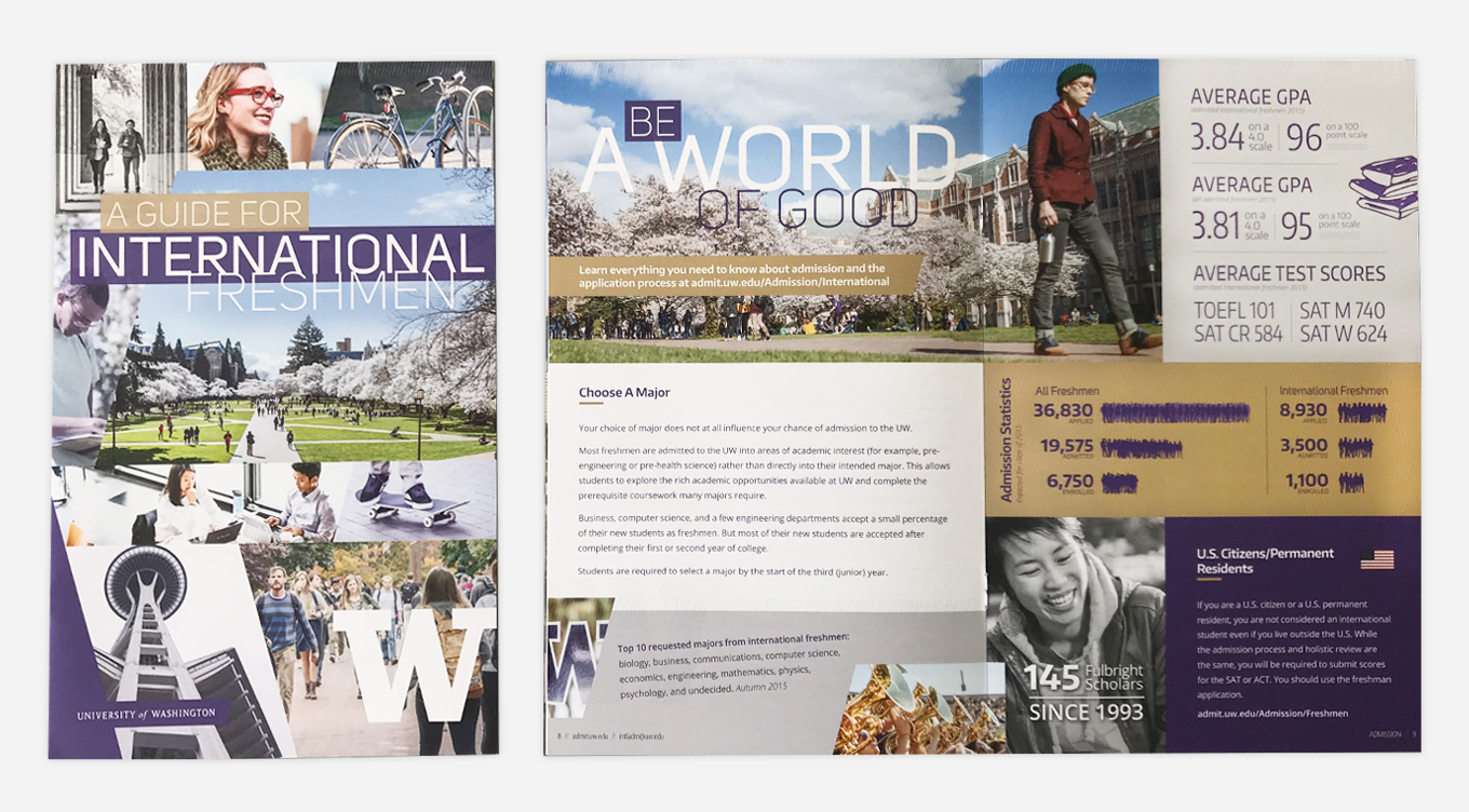 UWView_full2a Printout of international student book cover & interior page design