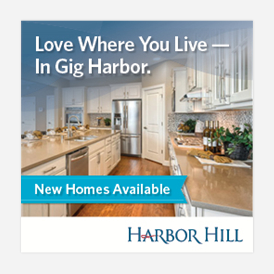 Image of Harbor Hill digital ad campaign of kitchen interior