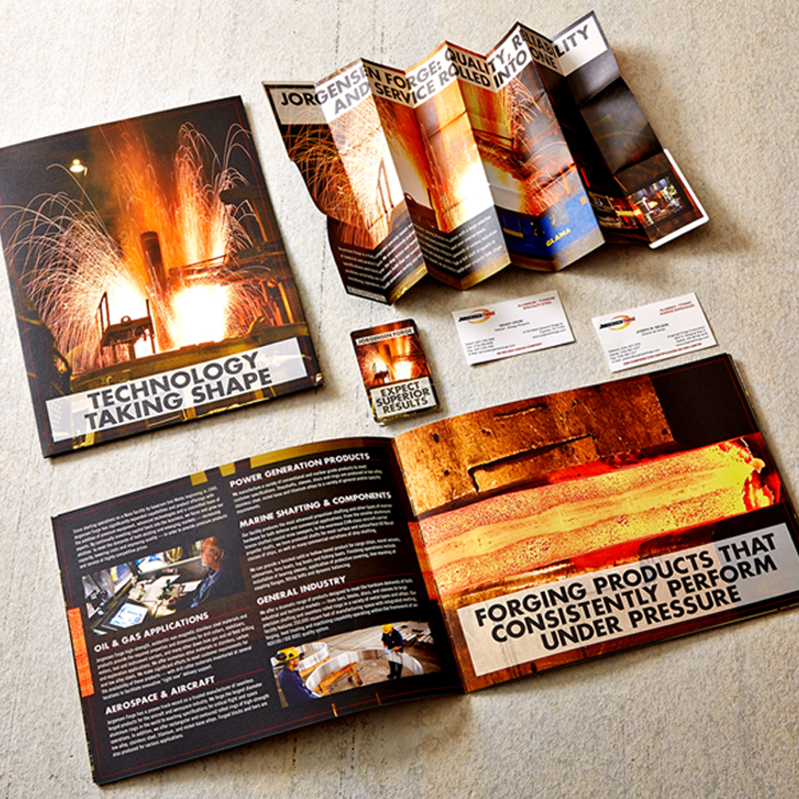 Print campaign with brochure layouts