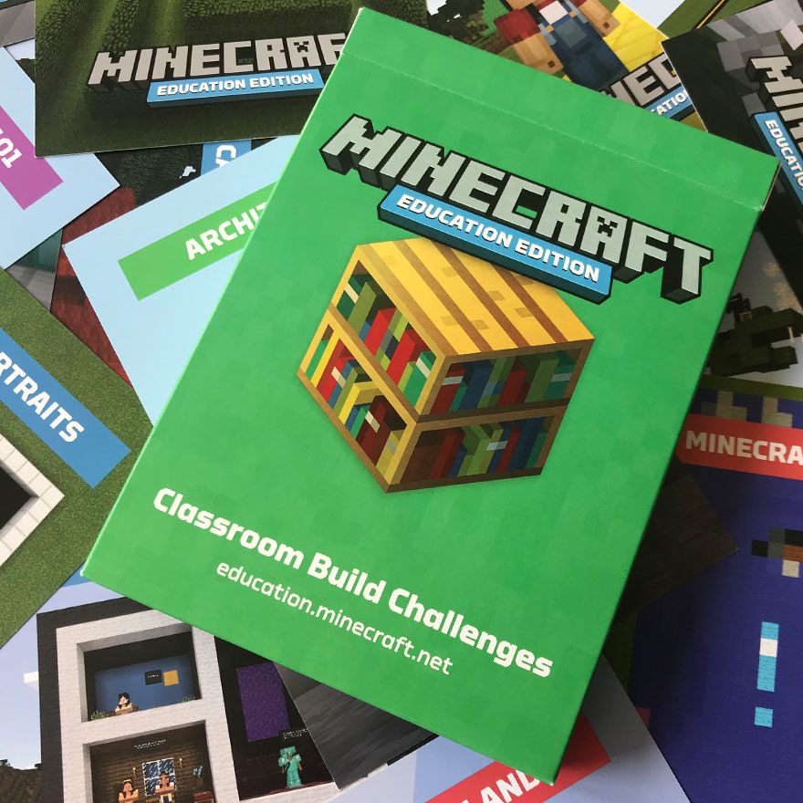 Minecraft Classroom Build Challenges box design mockup