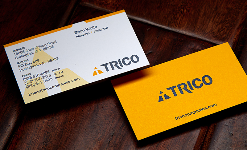 Image of custom Trico business card design