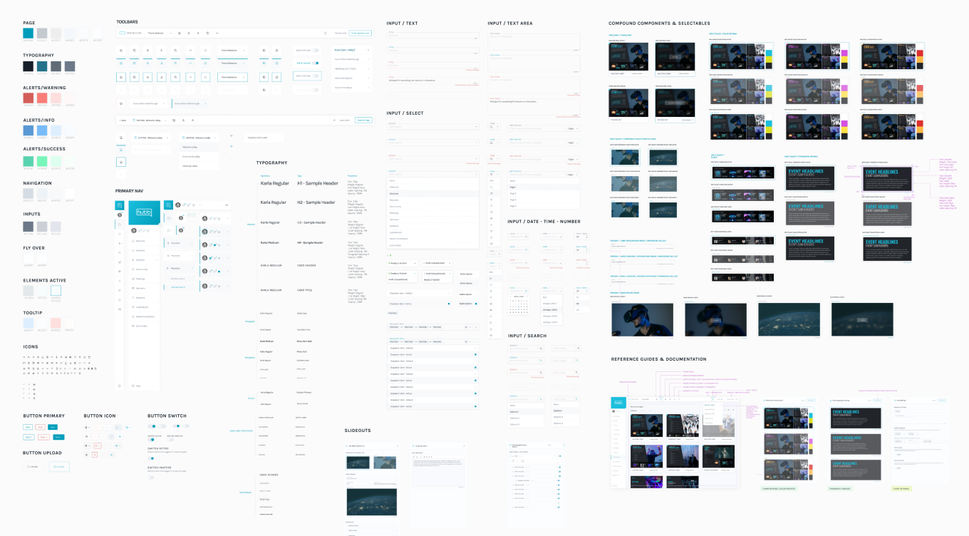 Hubb design system - component library image of Hubb Component Library
