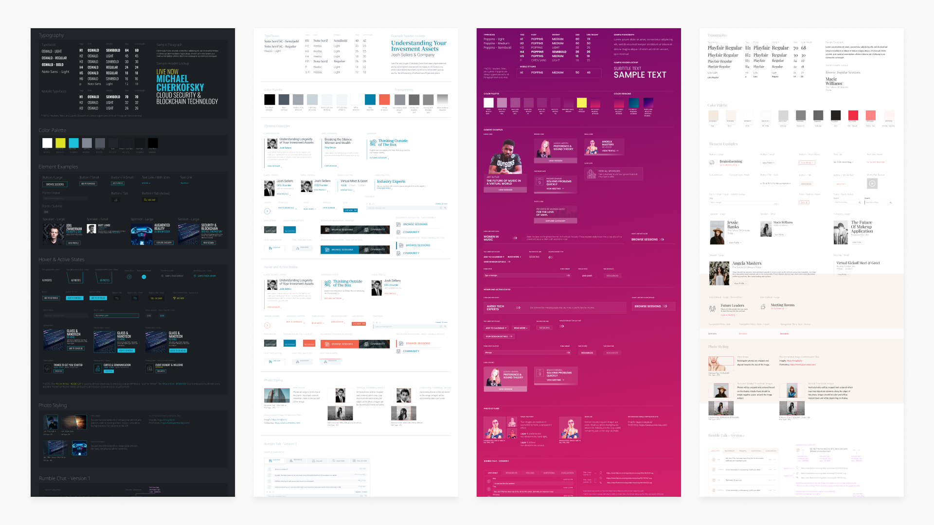 Hubb Design System - Theme Style Guide Samples