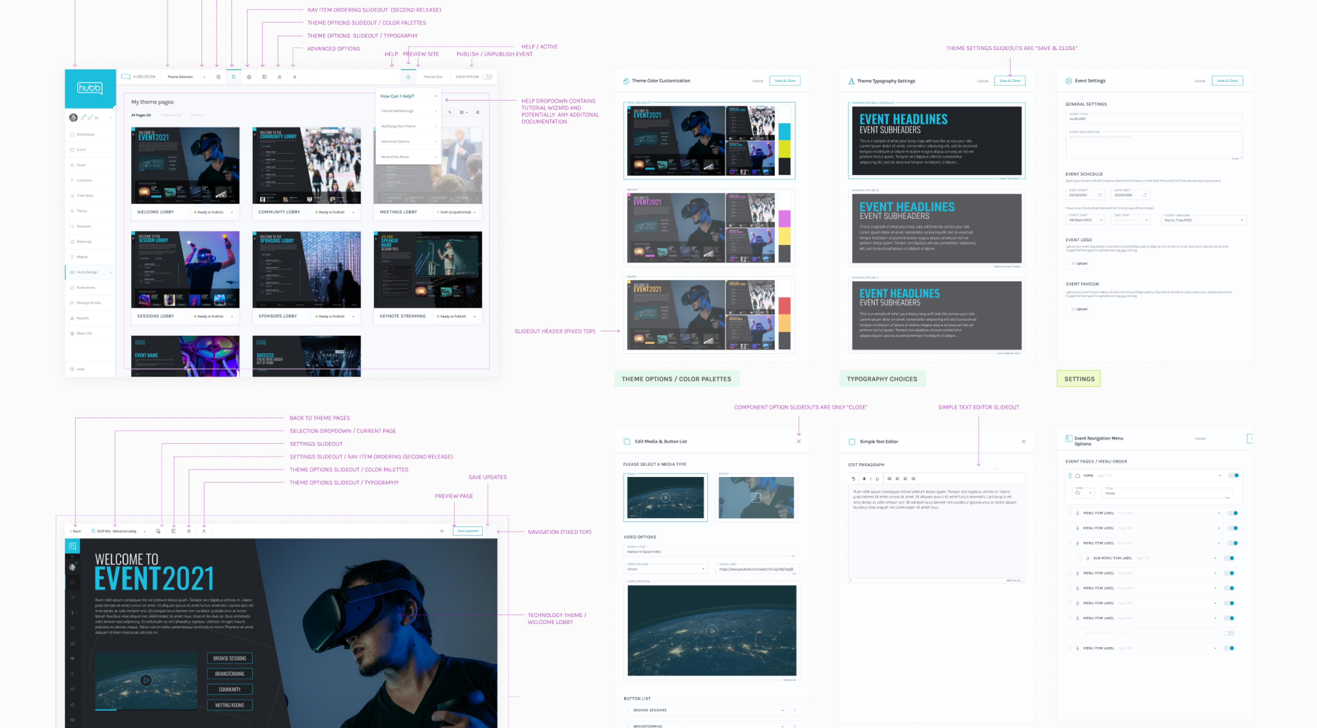 Image of Hubb design system - components reference & guidelines