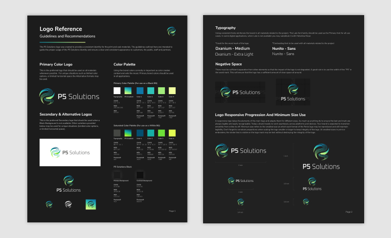 P5 Solutions custom branding guide dual image