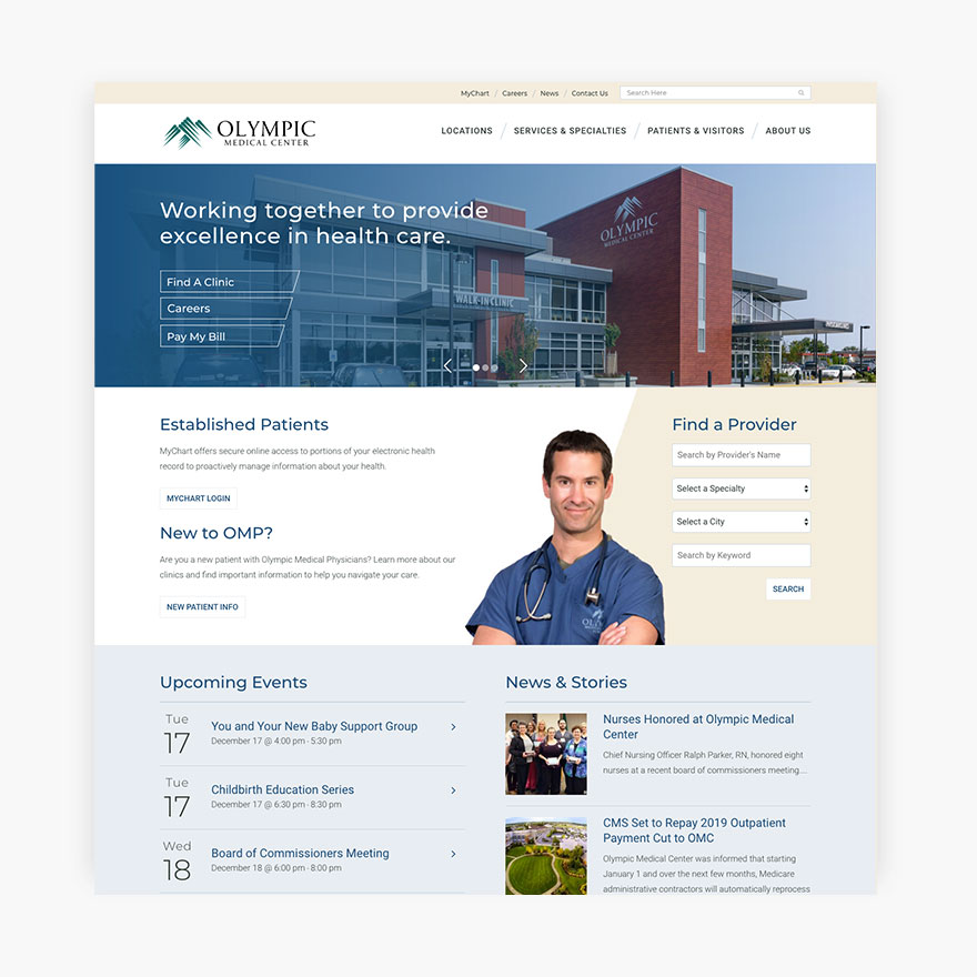Image of After: OMC homepage website design
