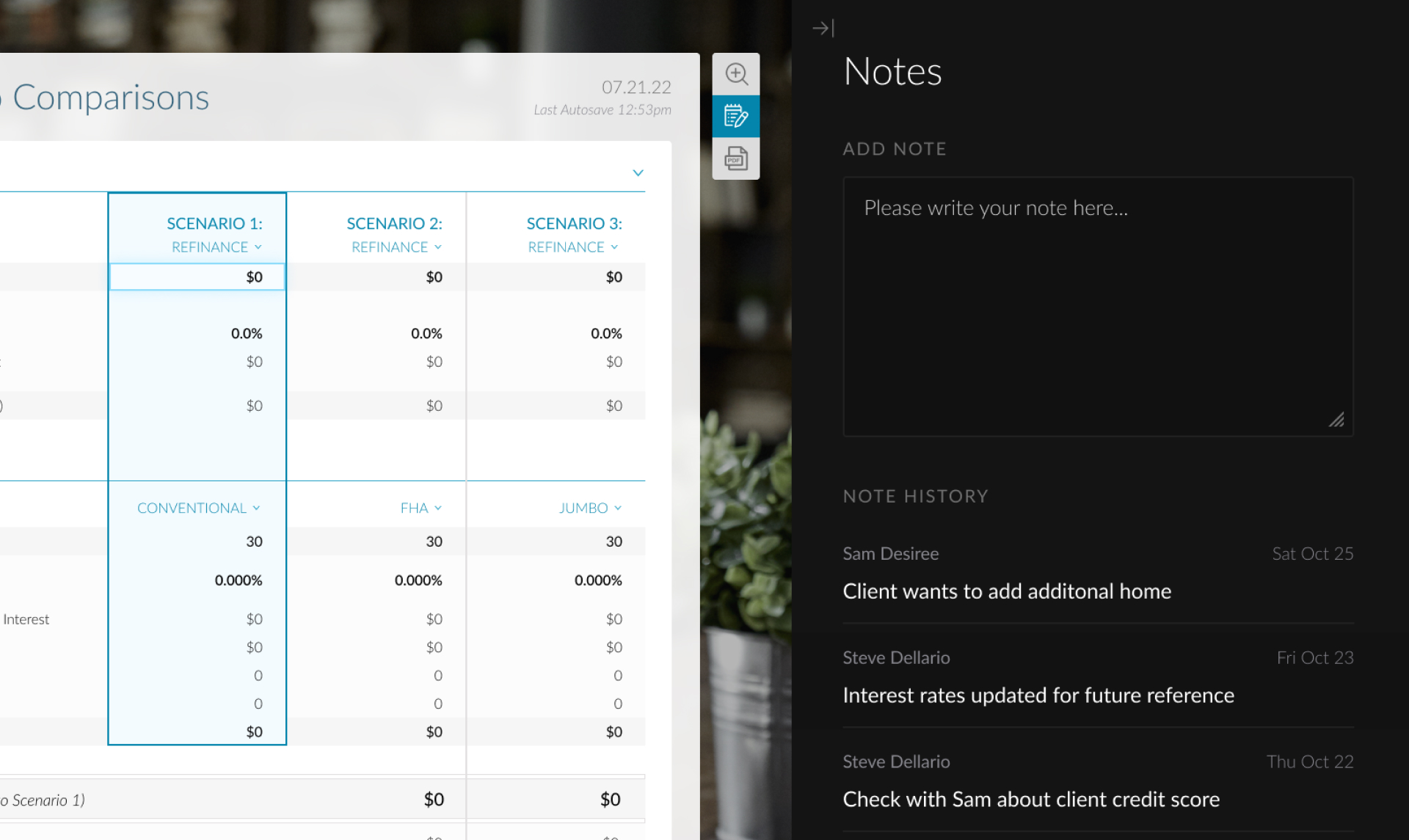 LP Loan Planner™ virtual notes integration example