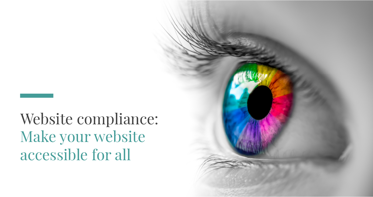 wcag compliance blog post image, eye with color wheel