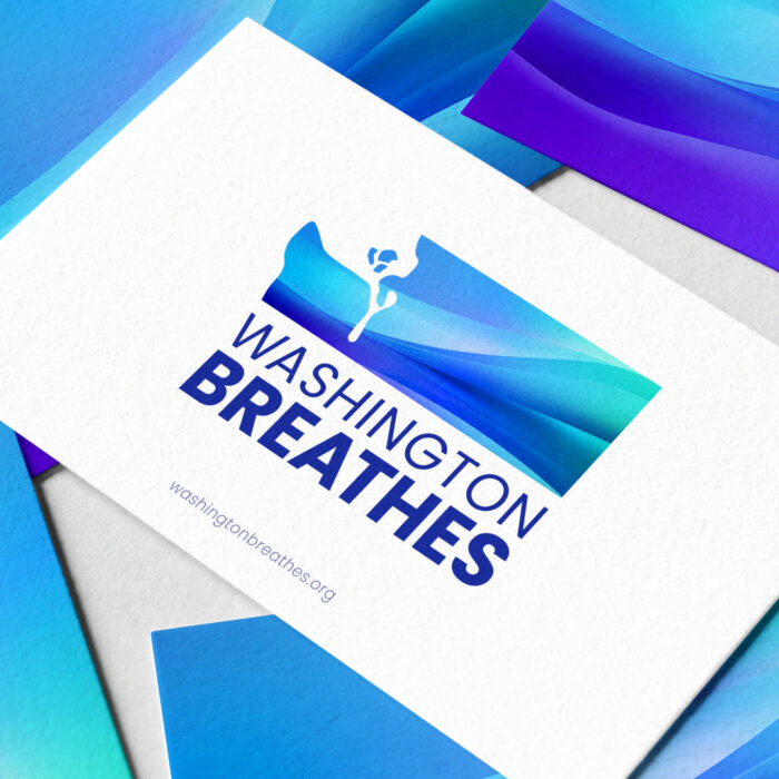 Business Card Displaying Washington Breathes Logo