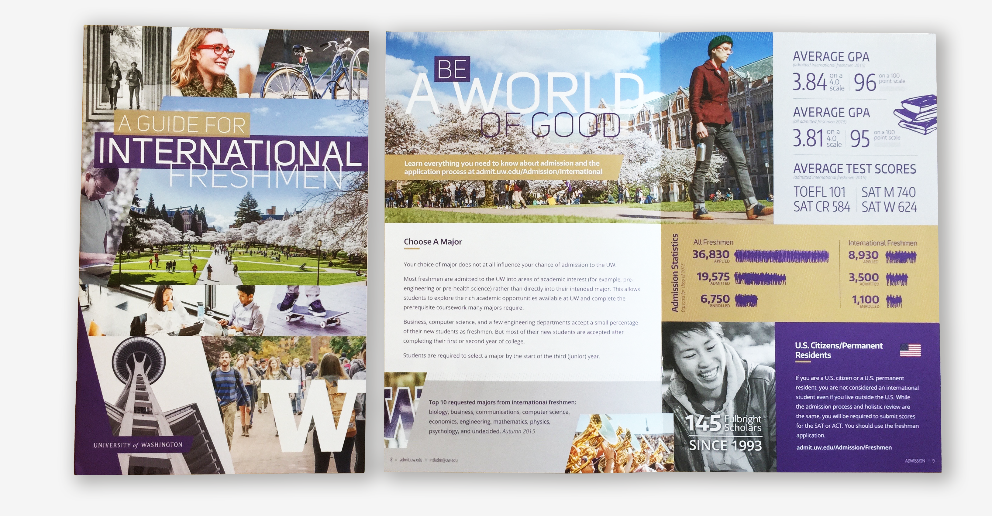 The UW Admissions promotional booklet