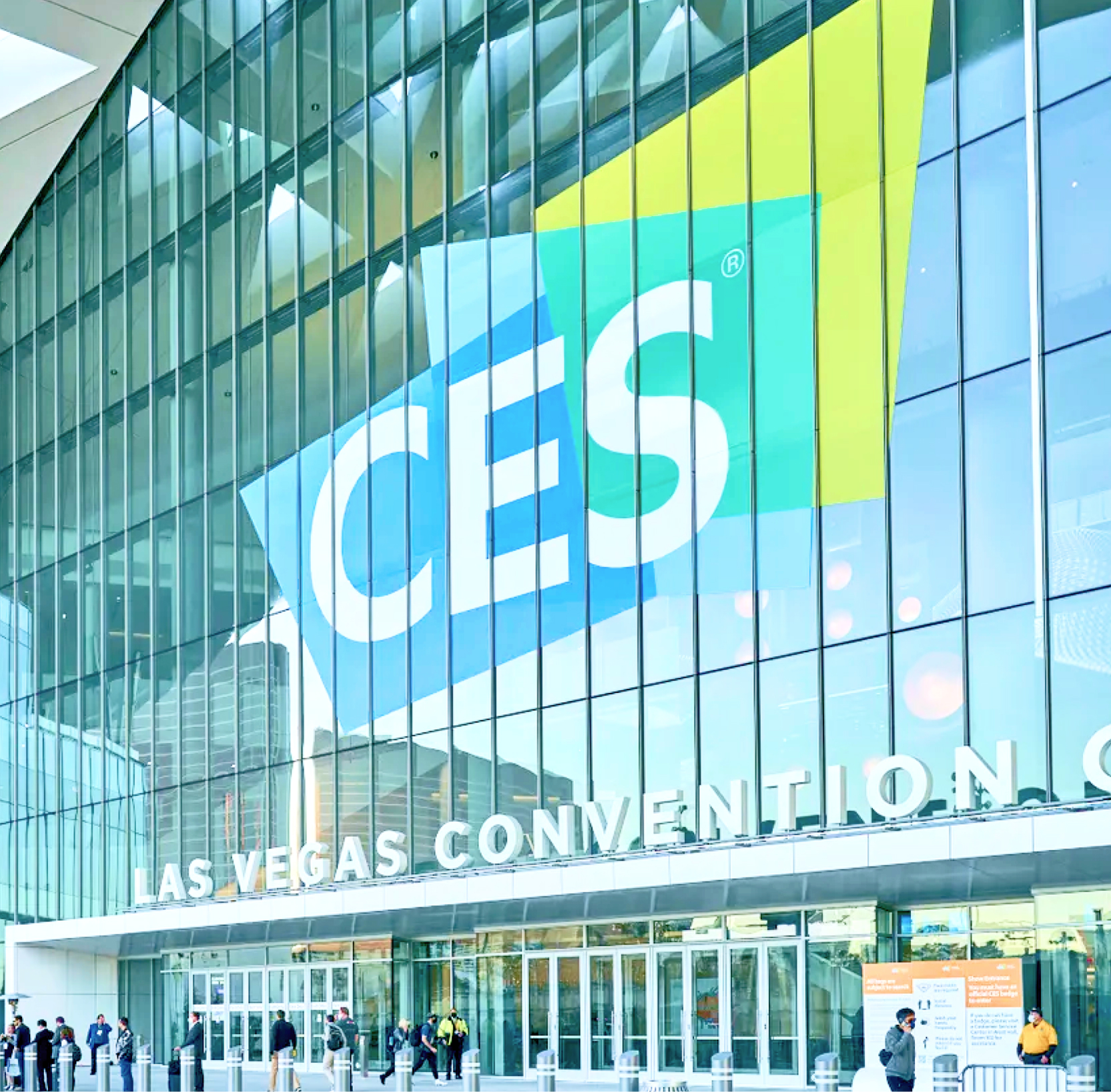 Front entrance of the CES2023 Tradeshow at the Las Vegas Convention Center