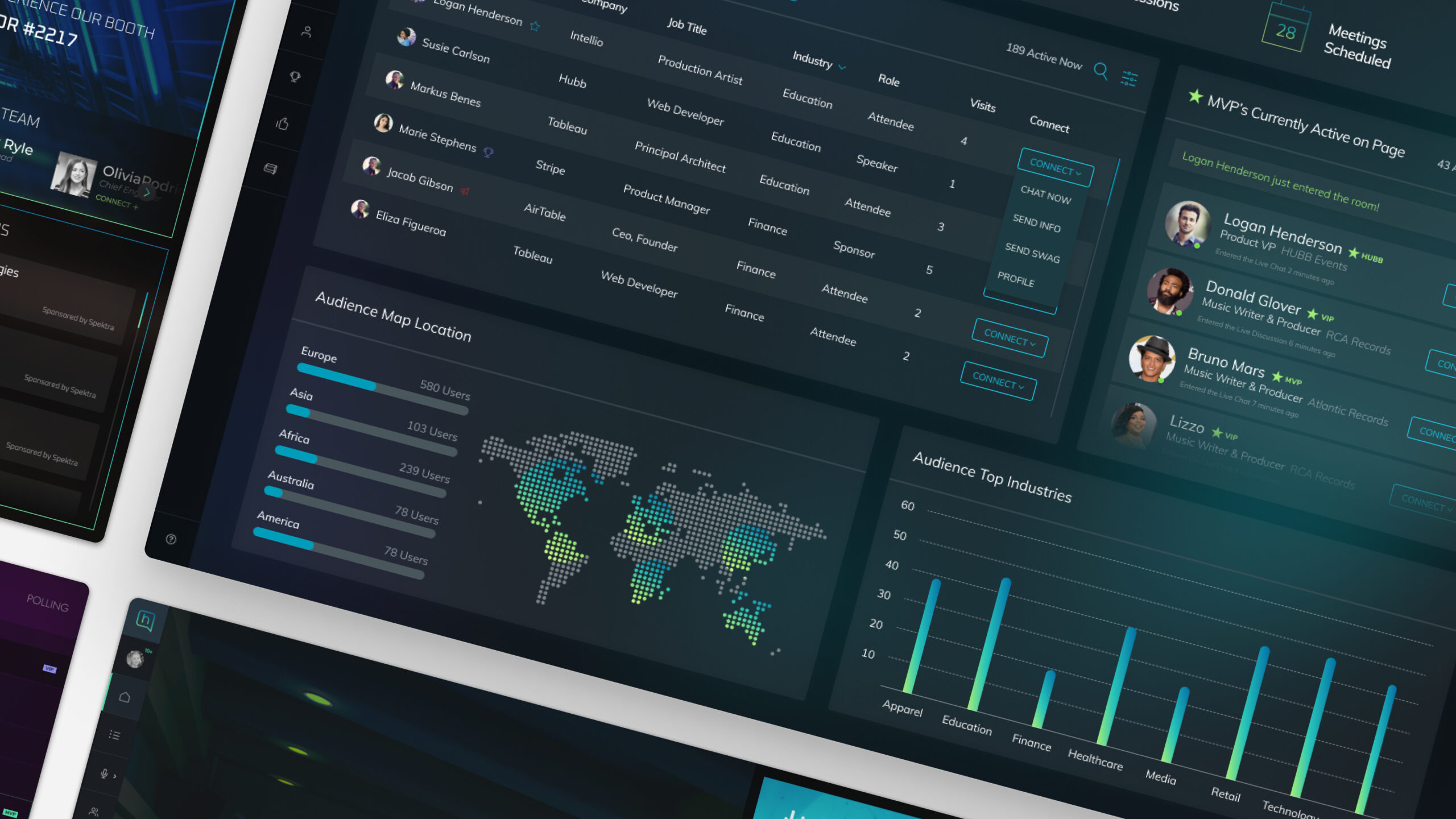 fullwidth_multi-screen_isometric_template Isometric samples of the user interface and data visualizations for the Intrado dashboard