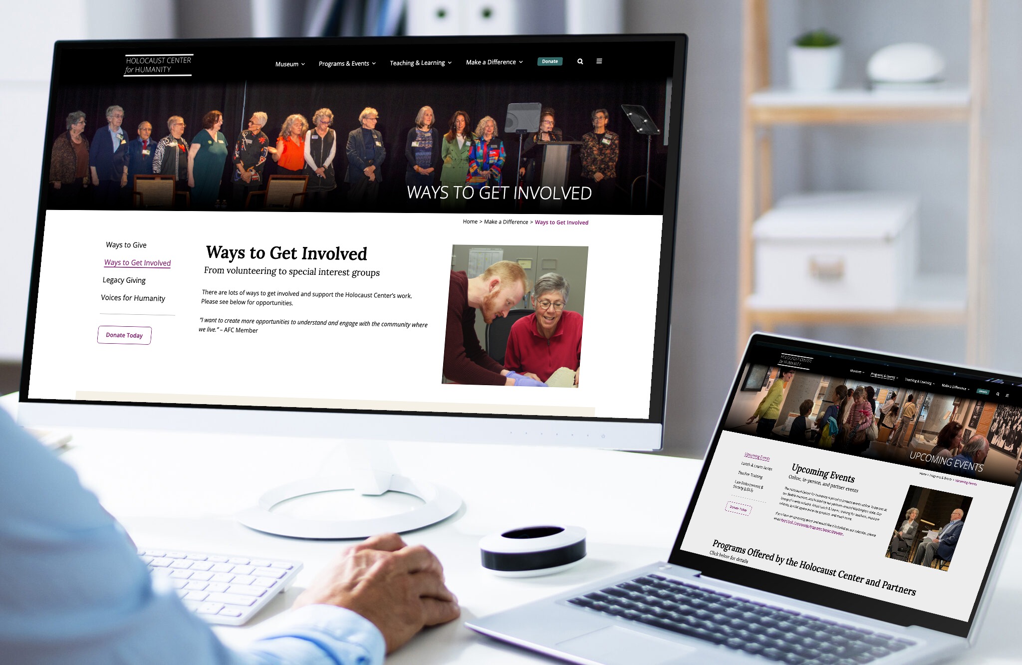 holocaust-center-for-humanity-website-page-layouts.jpg responsive layouts
